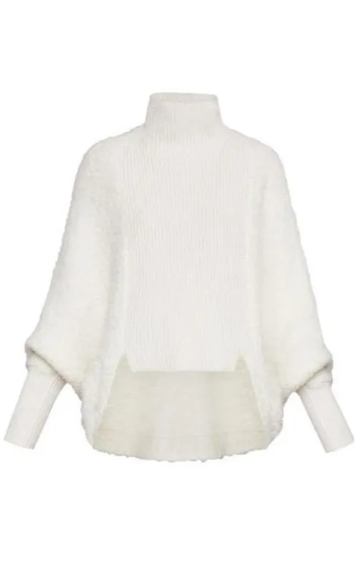 High-Low Turtleneck Merino Blend Sweater sold by Runaway Catalog