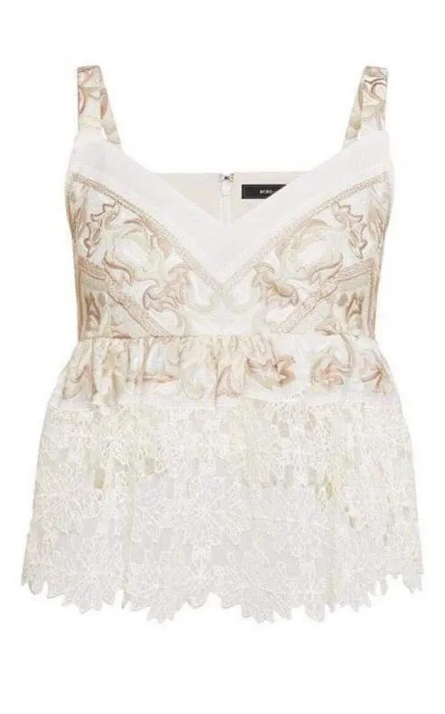 Floral Embroidered Tank Top made by BCBGMaxAzria