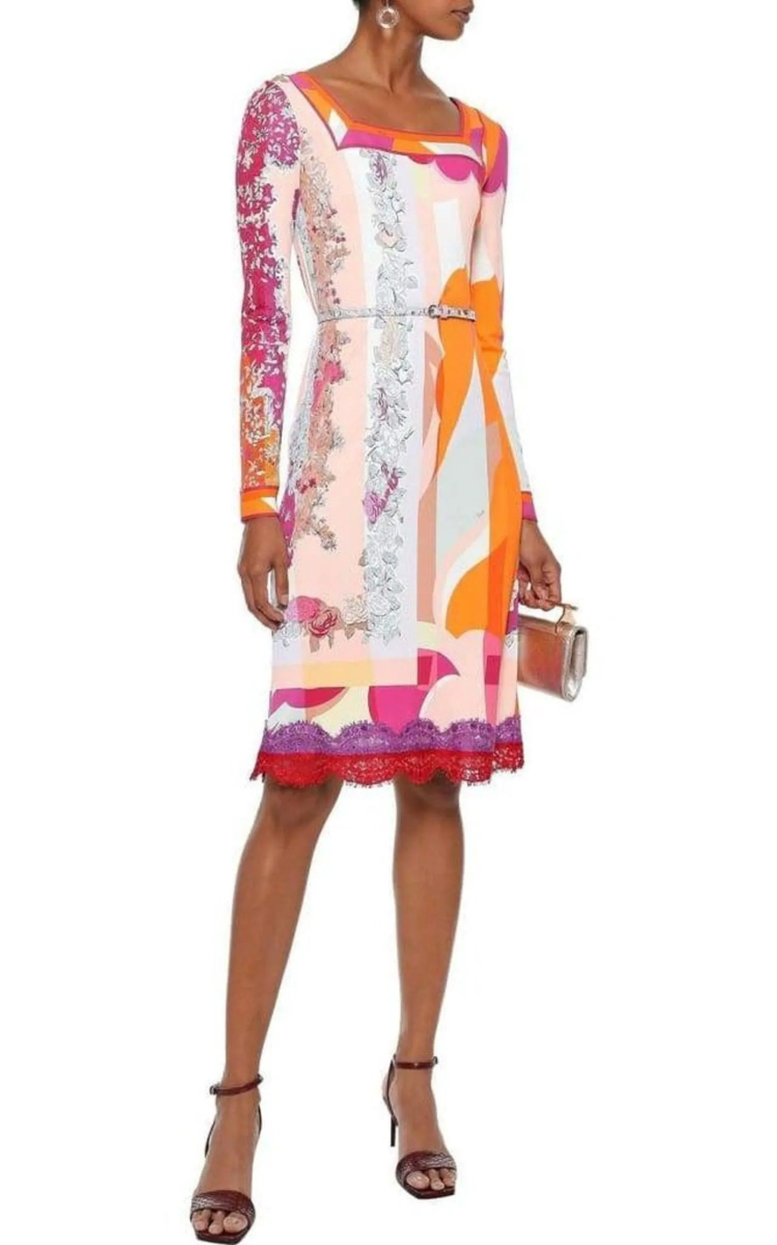 Lace-Trimmed Printed Jersey Dress sold by Runaway Catalog product image thumbnail 2