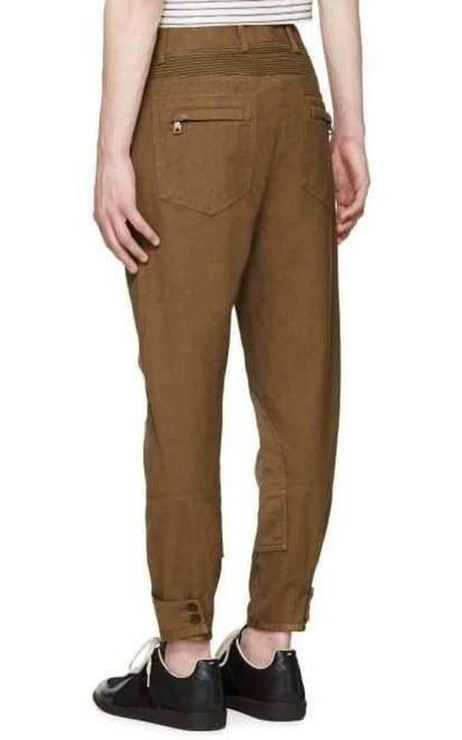 Brown Cropped Trousers sold by Runaway Catalog product image thumbnail 4