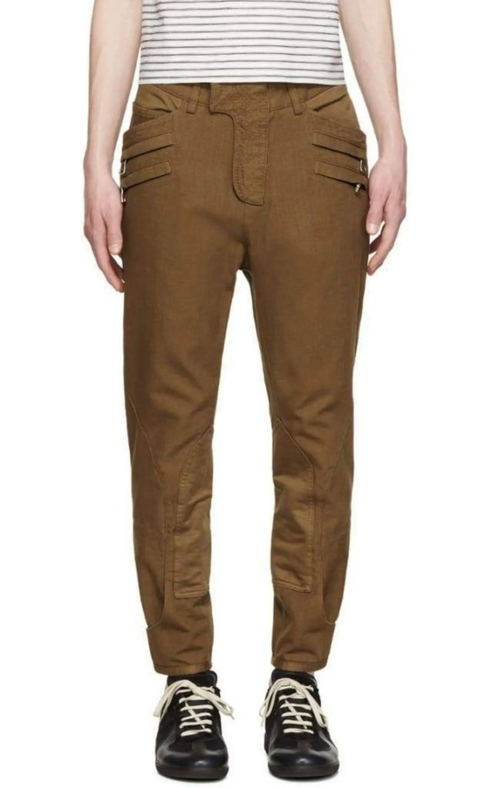 Brown Cropped Trousers sold by Runaway Catalog product image thumbnail 3