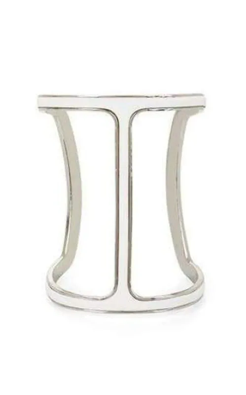 Faux-leather Covered Cutout Cuff Bracelet made by BCBGMaxAzria