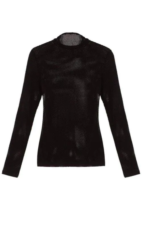 Ashlynd Mesh Turtleneck Top sold by Runaway Catalog
