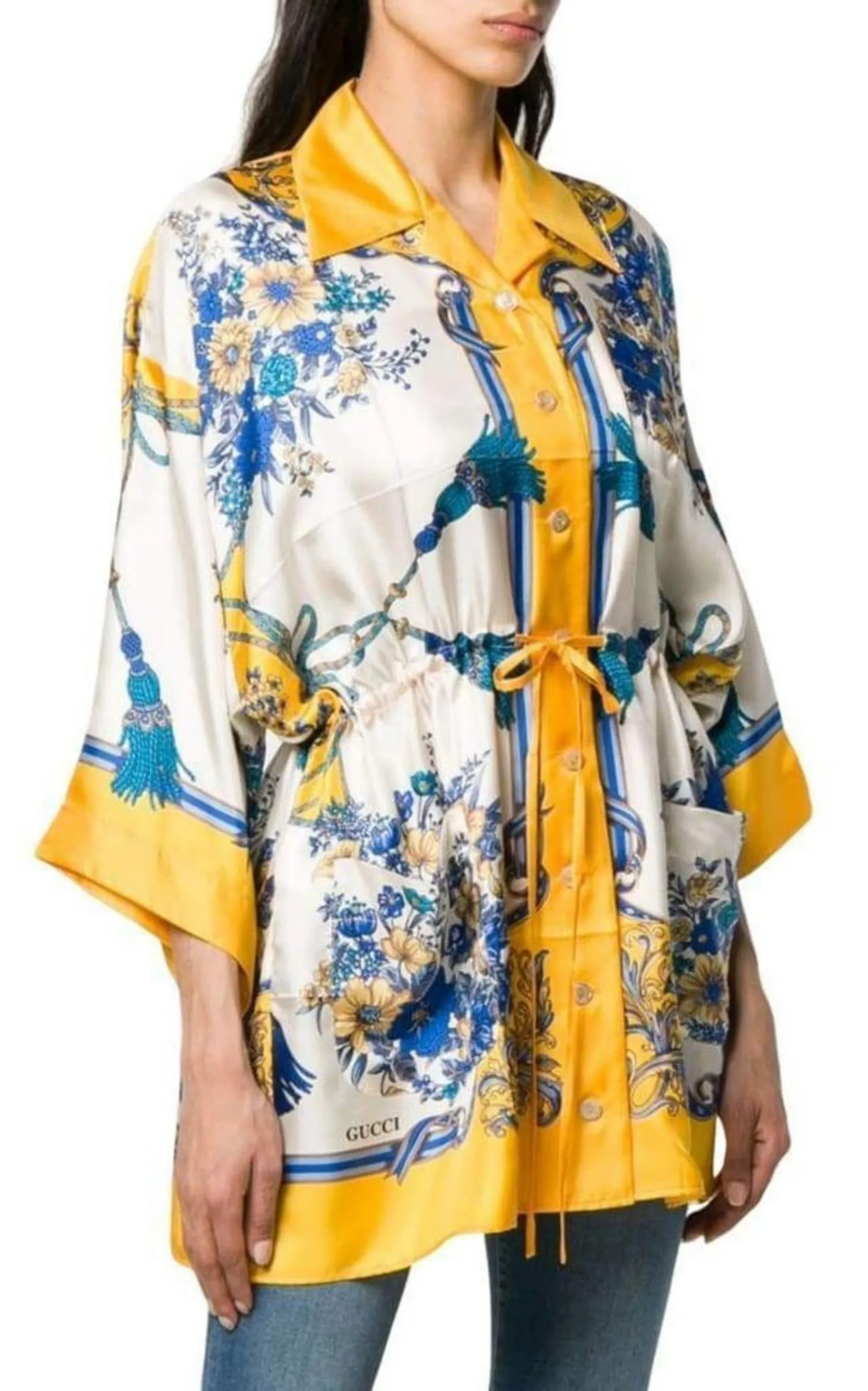 Printed Silk Kimono Shirt sold by Runaway Catalog product image thumbnail 3