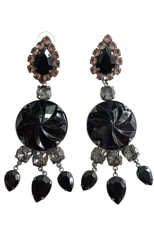 Long Glass Stone Earrings sold by Runaway Catalog
