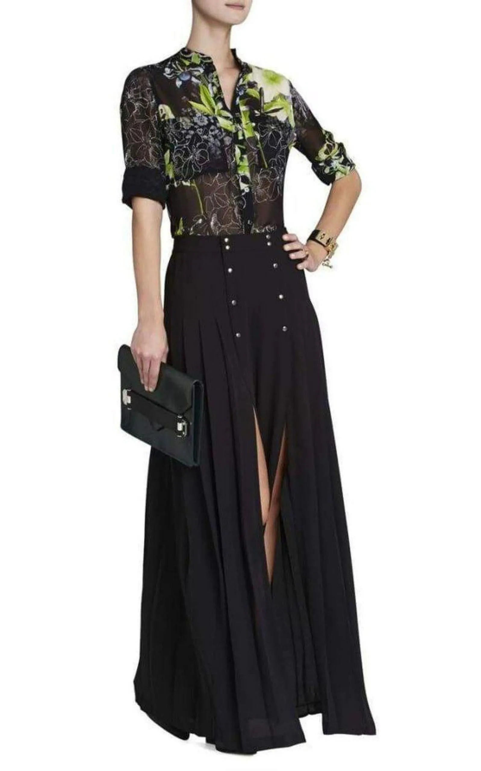 Loora Printed Long-Sleeve Silk Blouse sold by Runaway Catalog product image thumbnail 2