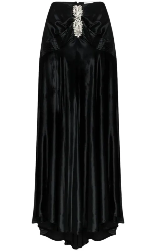 Crystal Detail Flared Maxi Skirt sold by Runaway Catalog