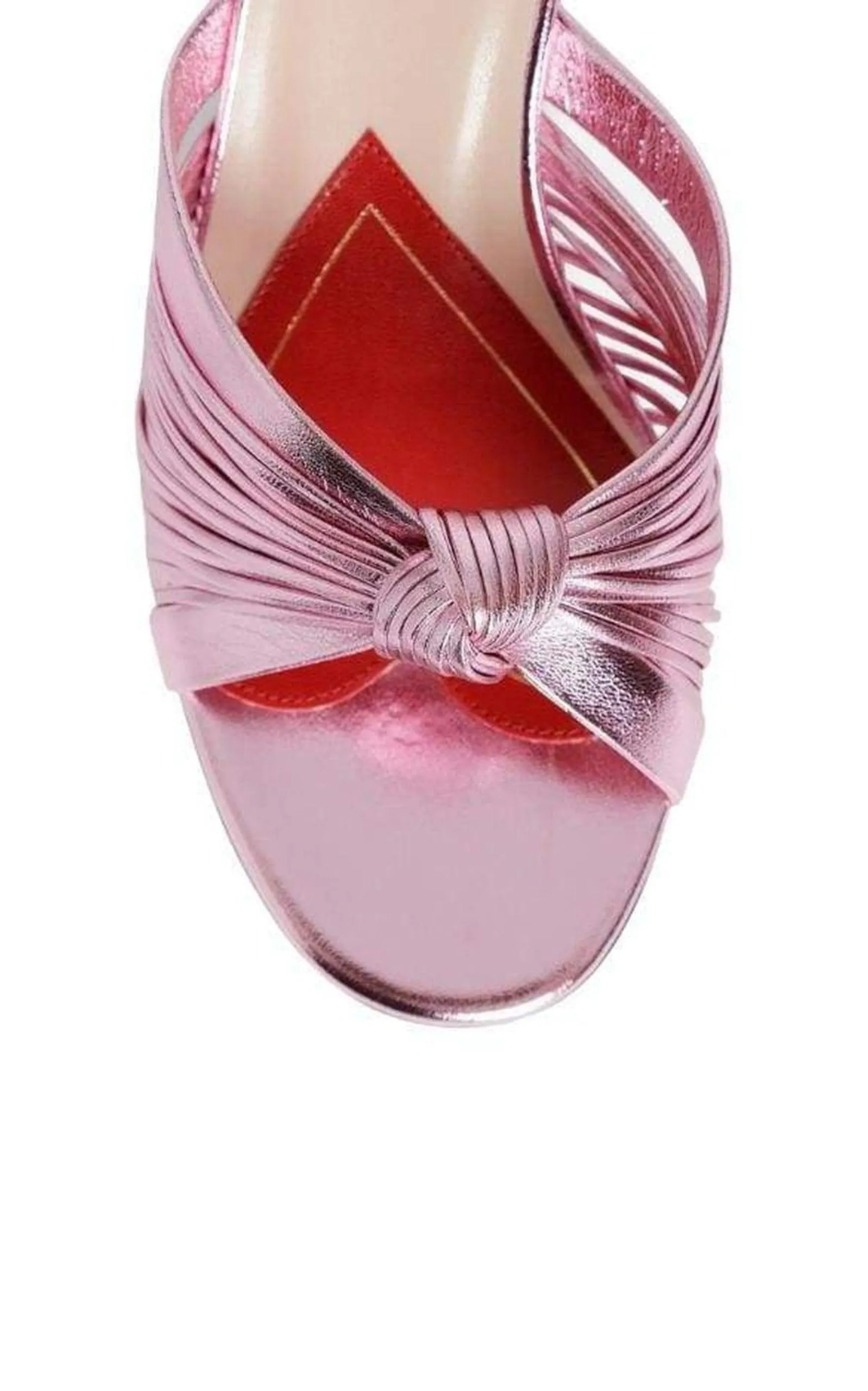 Knotted Metallic Leather Mid-Heel Bow Mule sold by Runaway Catalog product image thumbnail 4