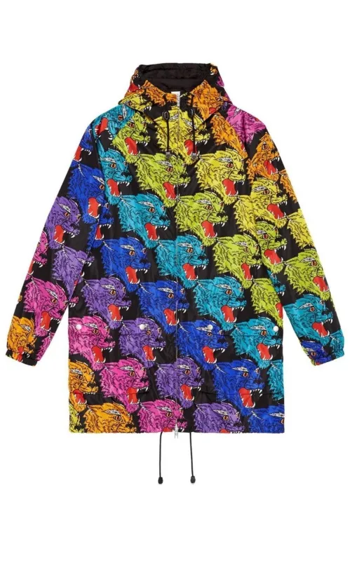 Panther Face Nylon Jacket made by Gucci