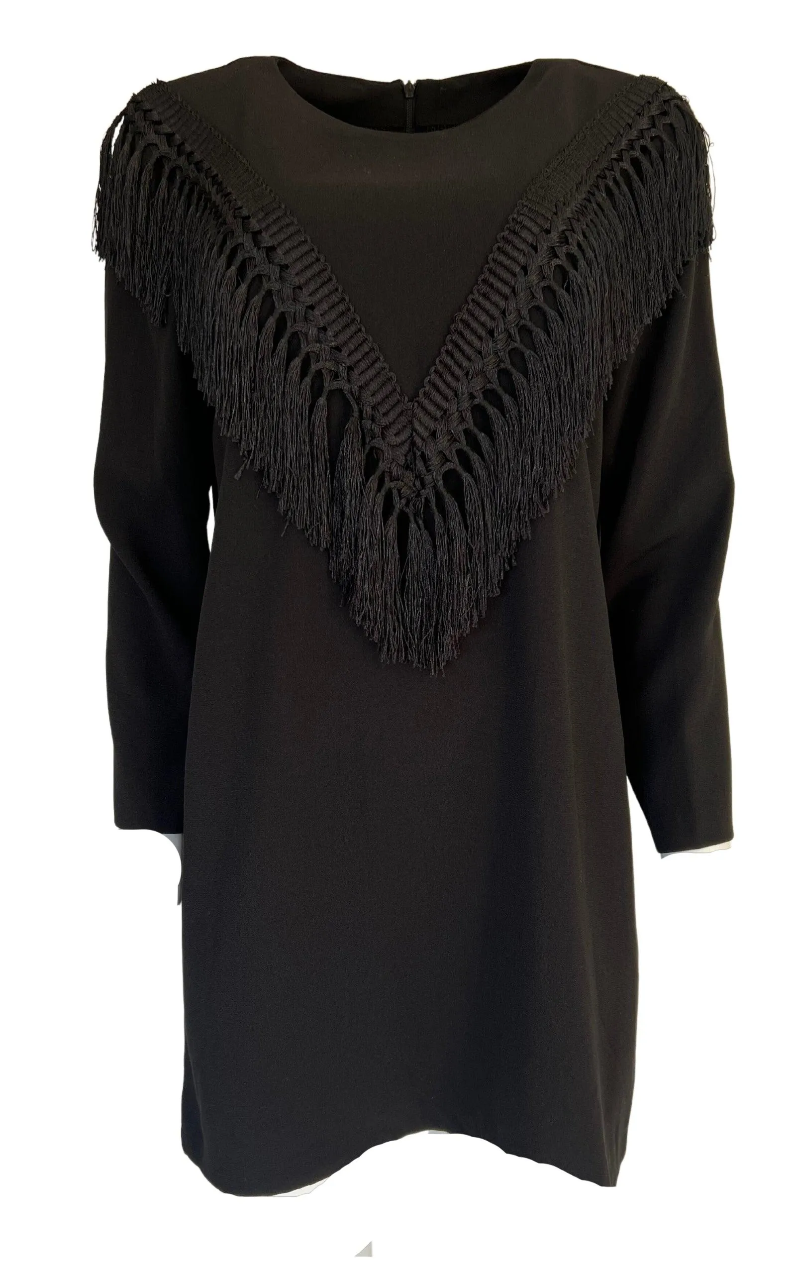 Black Bodycon Fringe Detail Dress sold by Runaway Catalog