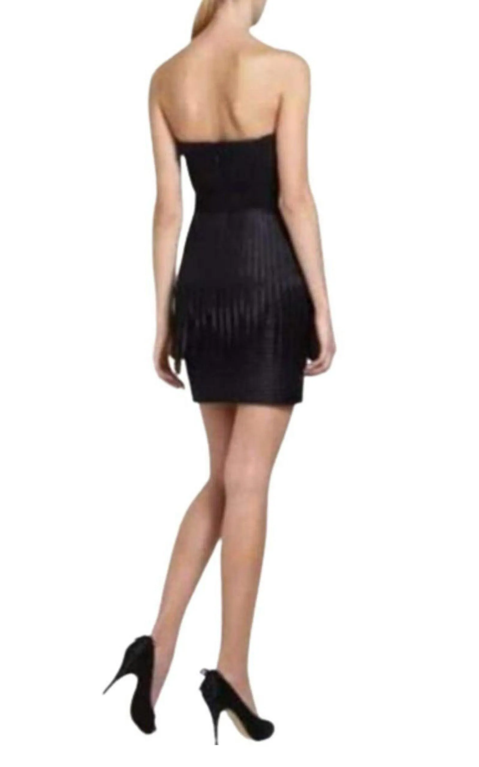 Navy Eliot Strapless Fringe Dress sold by Runaway Catalog product image thumbnail 2