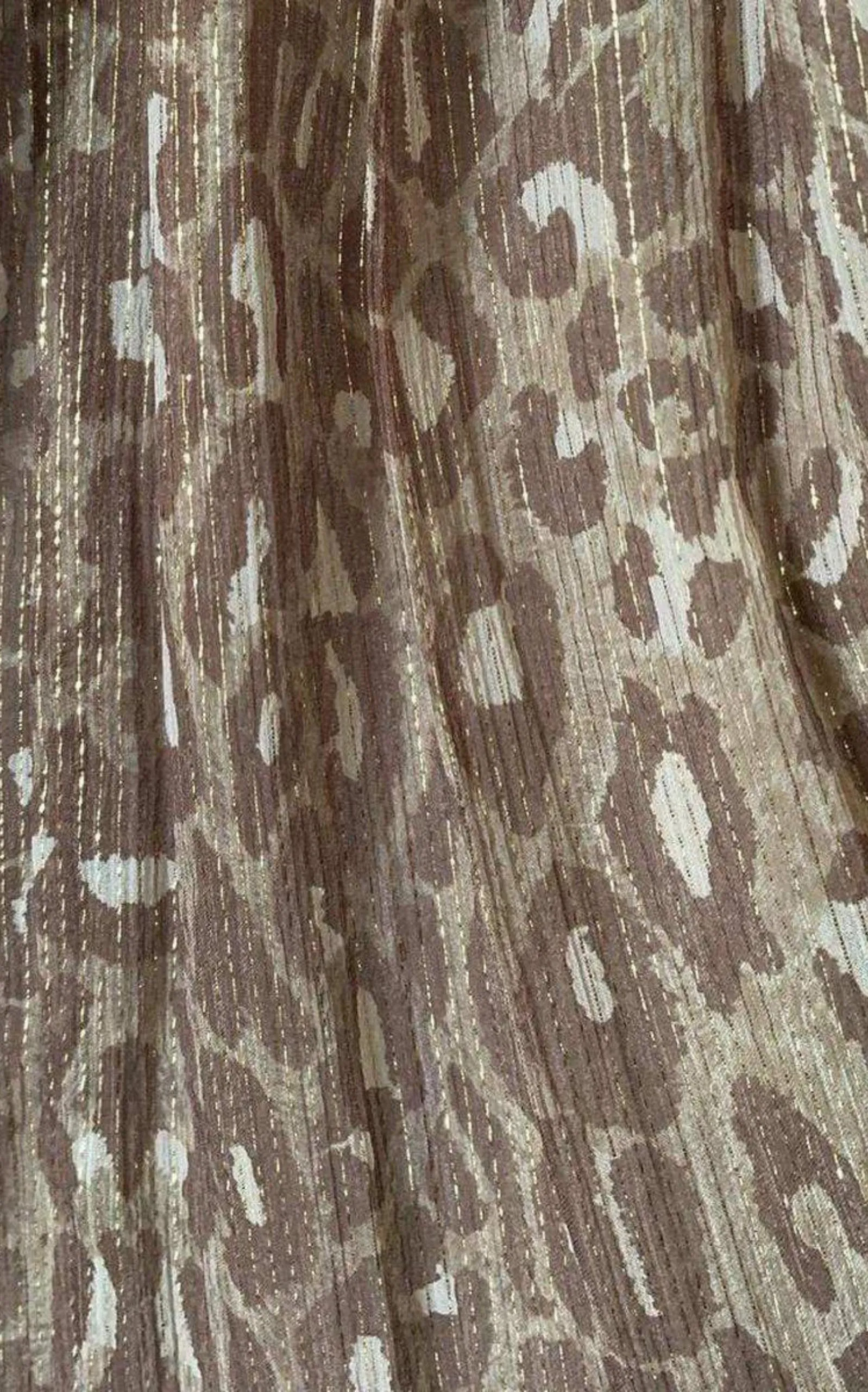Gold Leopard Print Silk Gown Dress sold by Runaway Catalog product image thumbnail 4