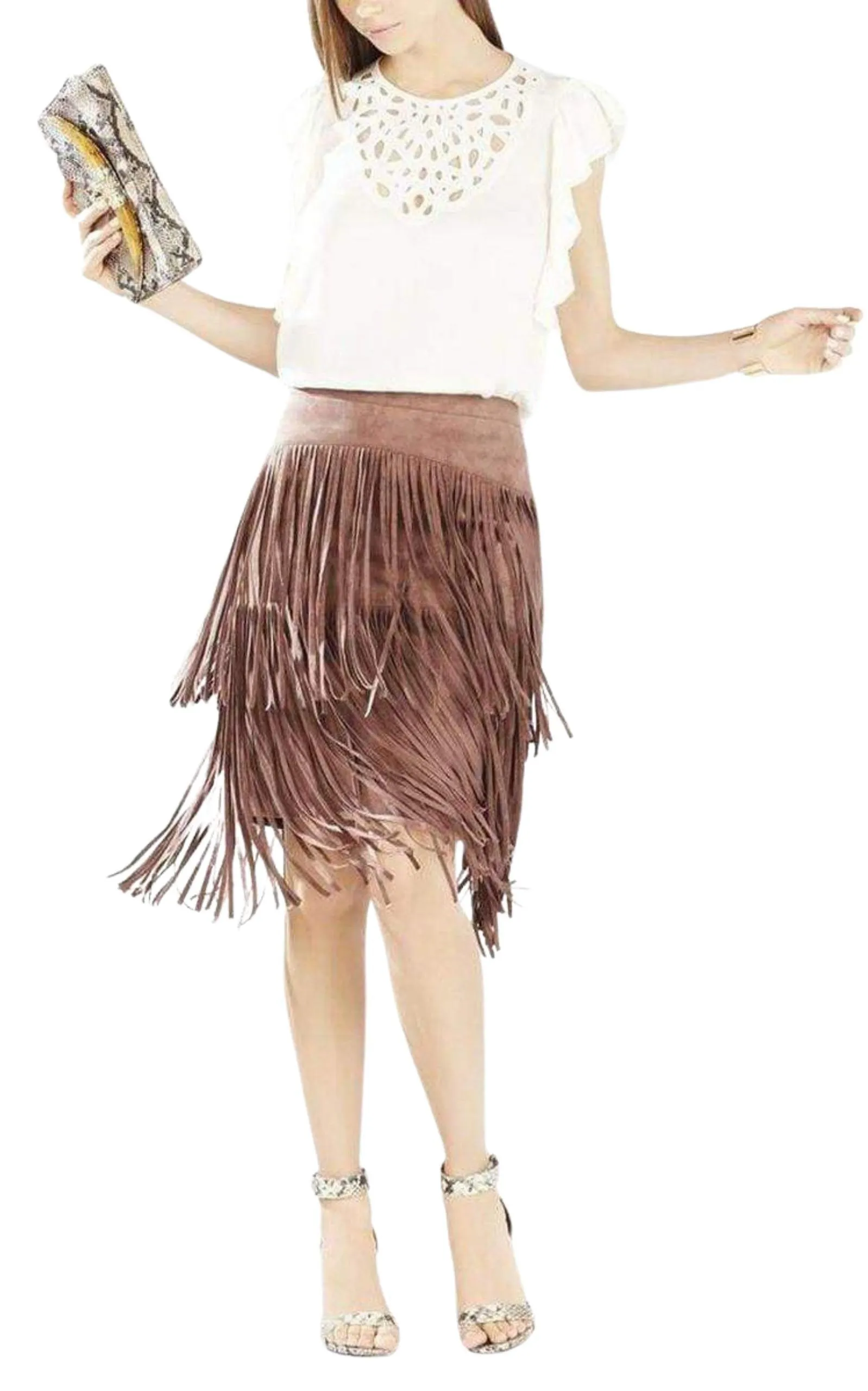 Haidee Flutter-Sleeve Cutout Embroidered Top sold by Runaway Catalog product image thumbnail 4