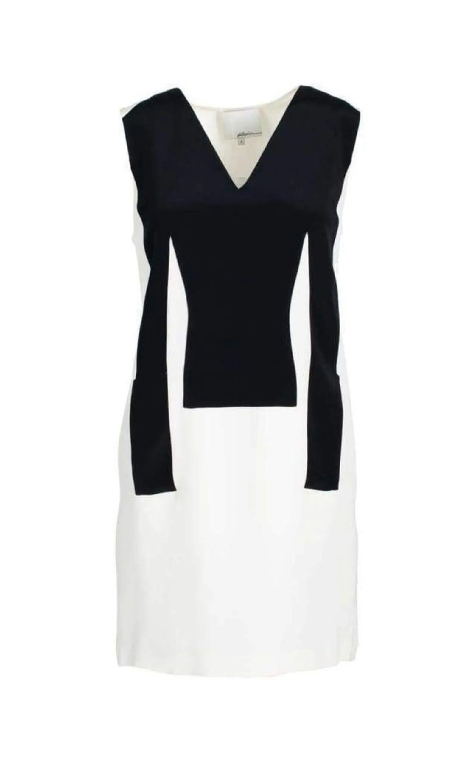 Silk Sleeveless Black and White Dress sold by Runaway Catalog