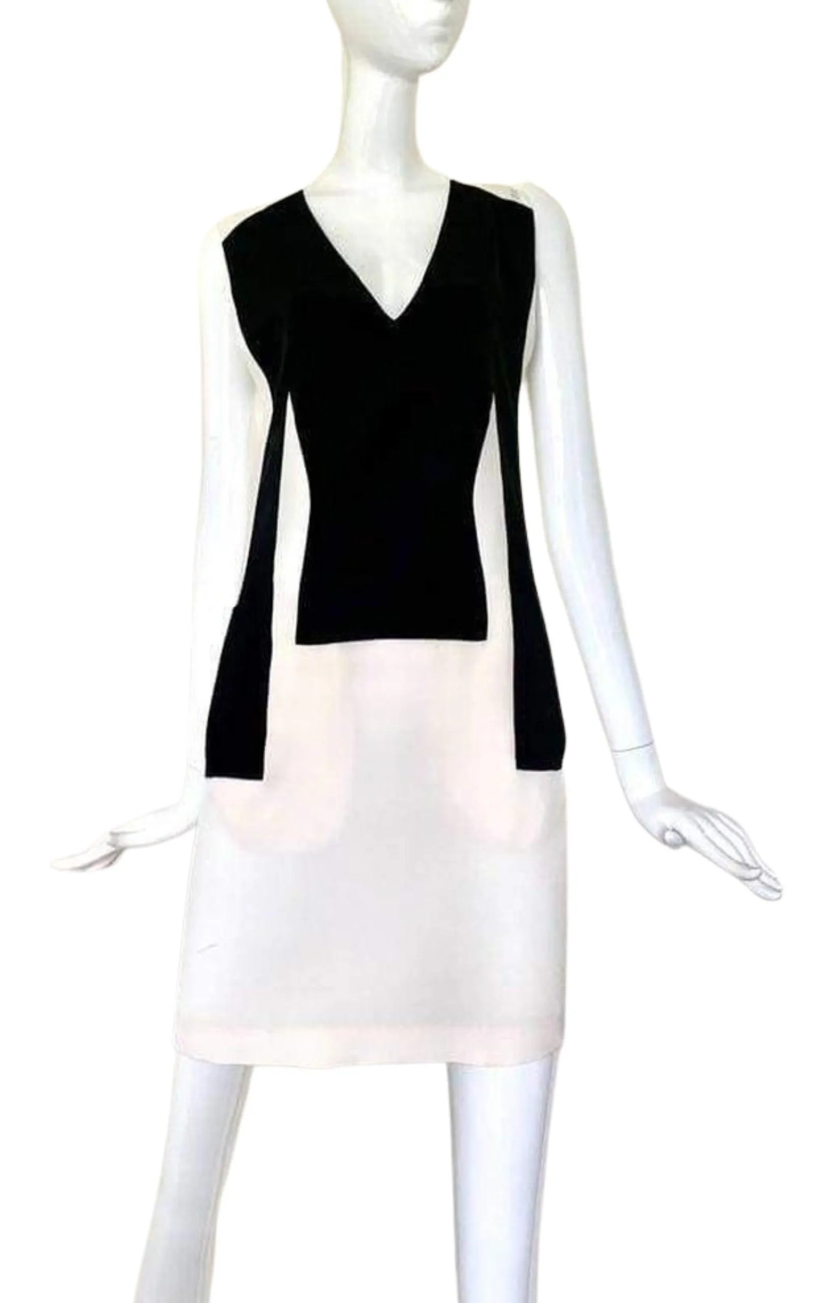 Silk Sleeveless Black and White Dress sold by Runaway Catalog product image thumbnail 2
