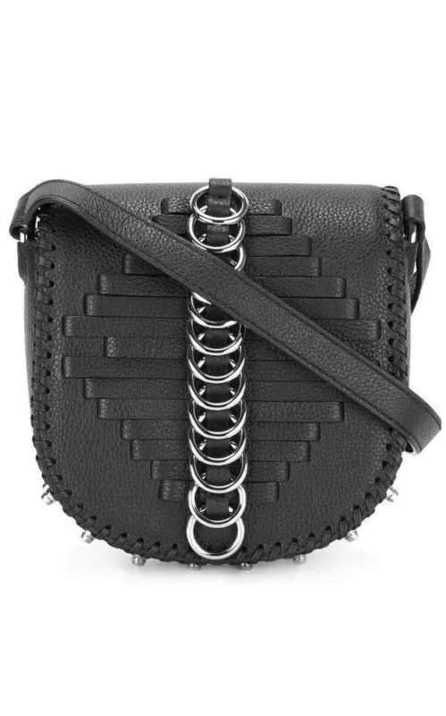 Black Leather Lia Sling Crossbody Bag made by Alexander Wang