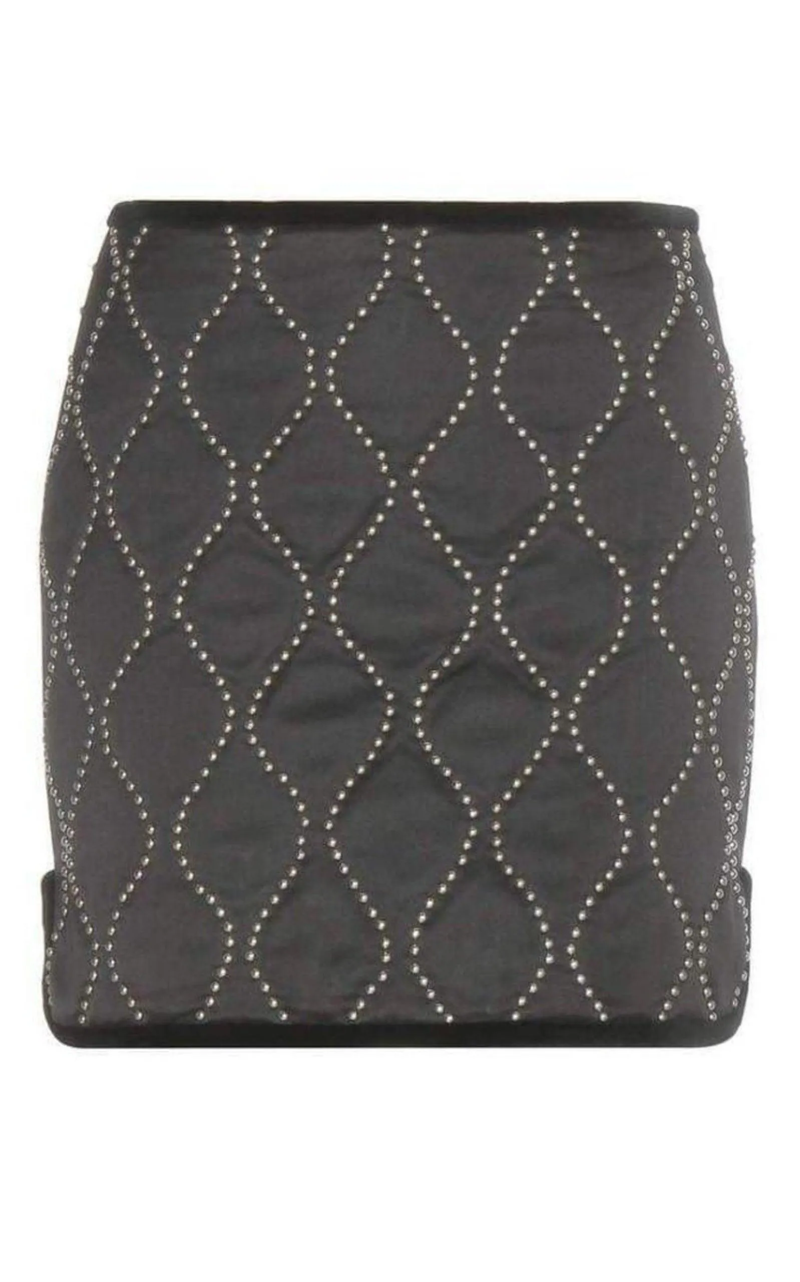 Studded Embellished Black Satin Skirt sold by Runaway Catalog