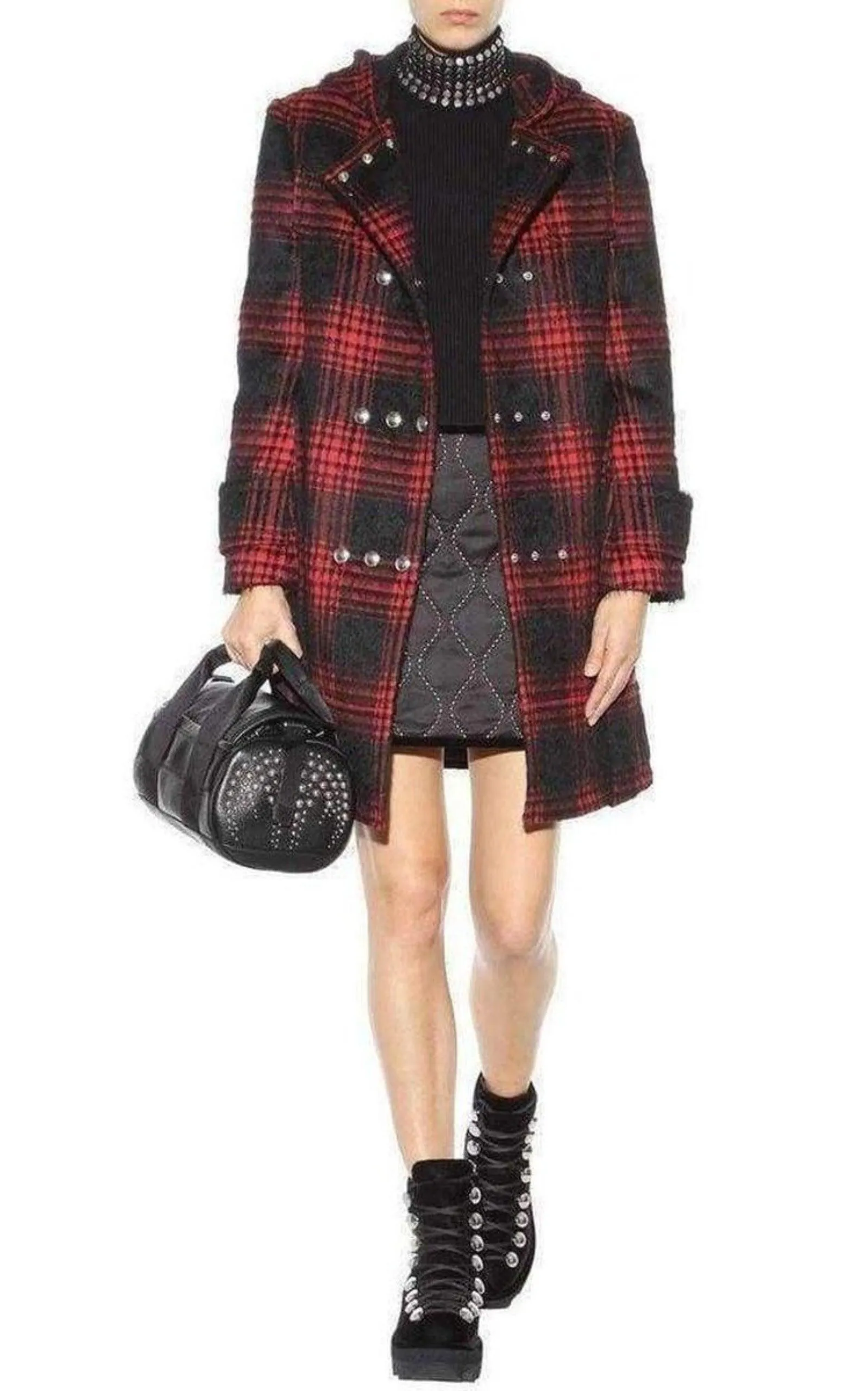 Studded Embellished Black Satin Skirt sold by Runaway Catalog product image thumbnail 5