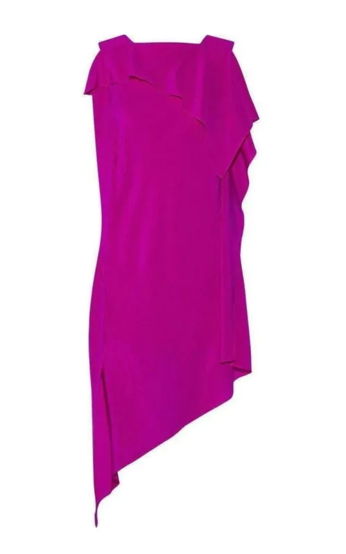 Barrow Asymmetric Silk Crepe de Chine Dress sold by Runaway Catalog