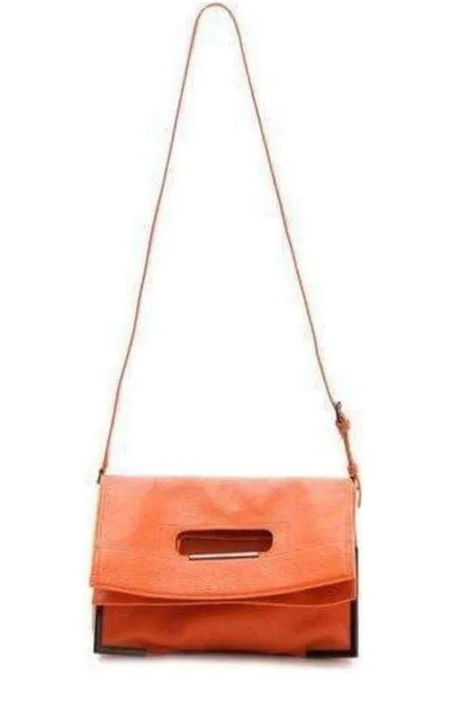 Orange Scoute Foldover Clutch Bag made by Runaway Catalog