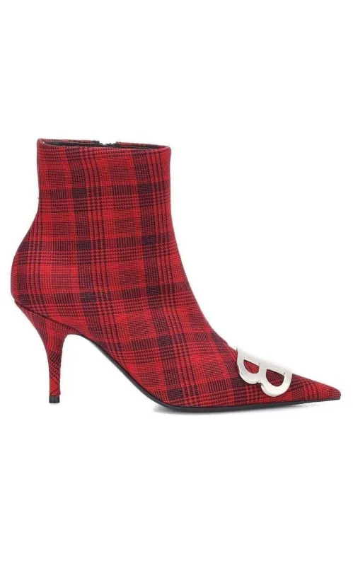 Logo Plaid Canvas Ankle Boots sold by Runaway Catalog