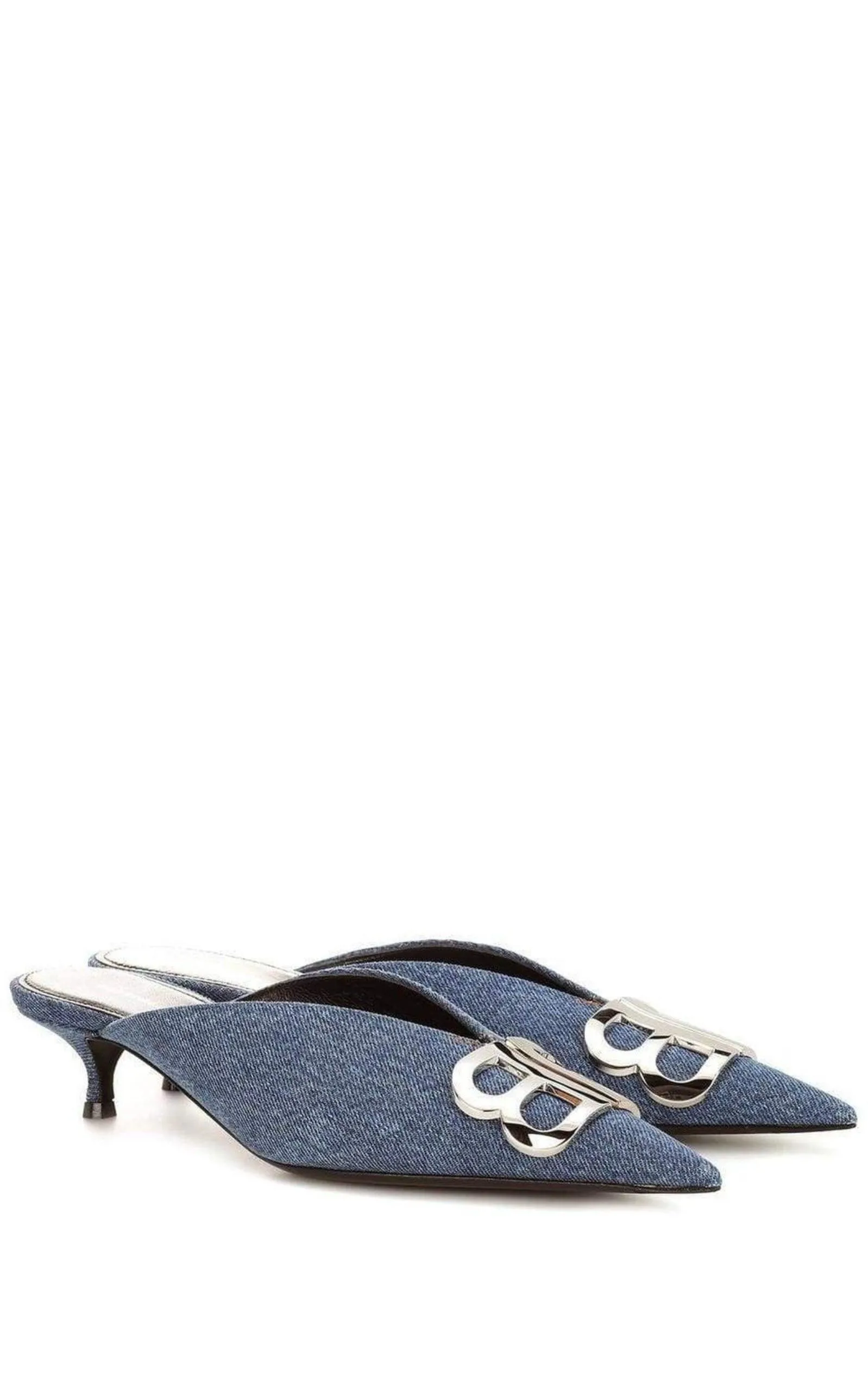 BB Denim Kitten-Heel Mules sold by Runaway Catalog product image thumbnail 3