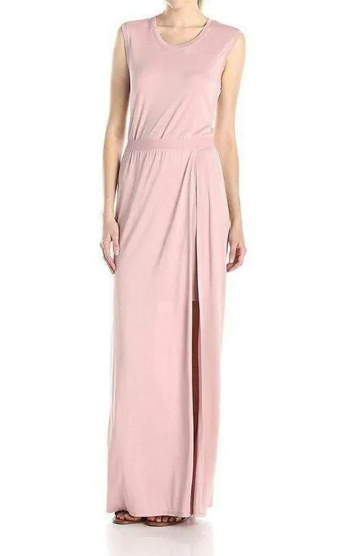 Pink Mylie Front Slit Long Dress sold by Runaway Catalog