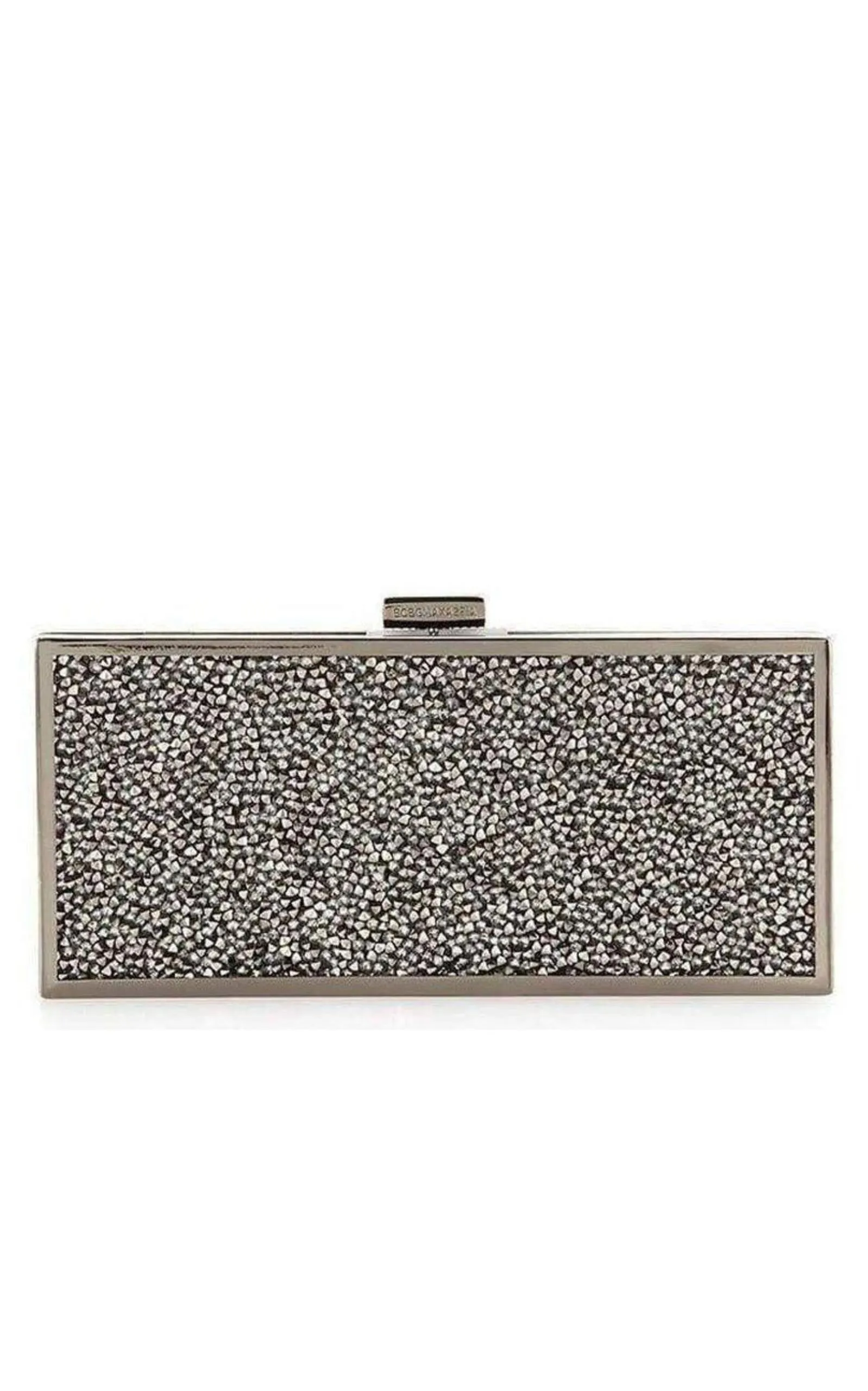 Gunmetal Ariana Rock Crystal Hard Clutch sold by Runaway Catalog
