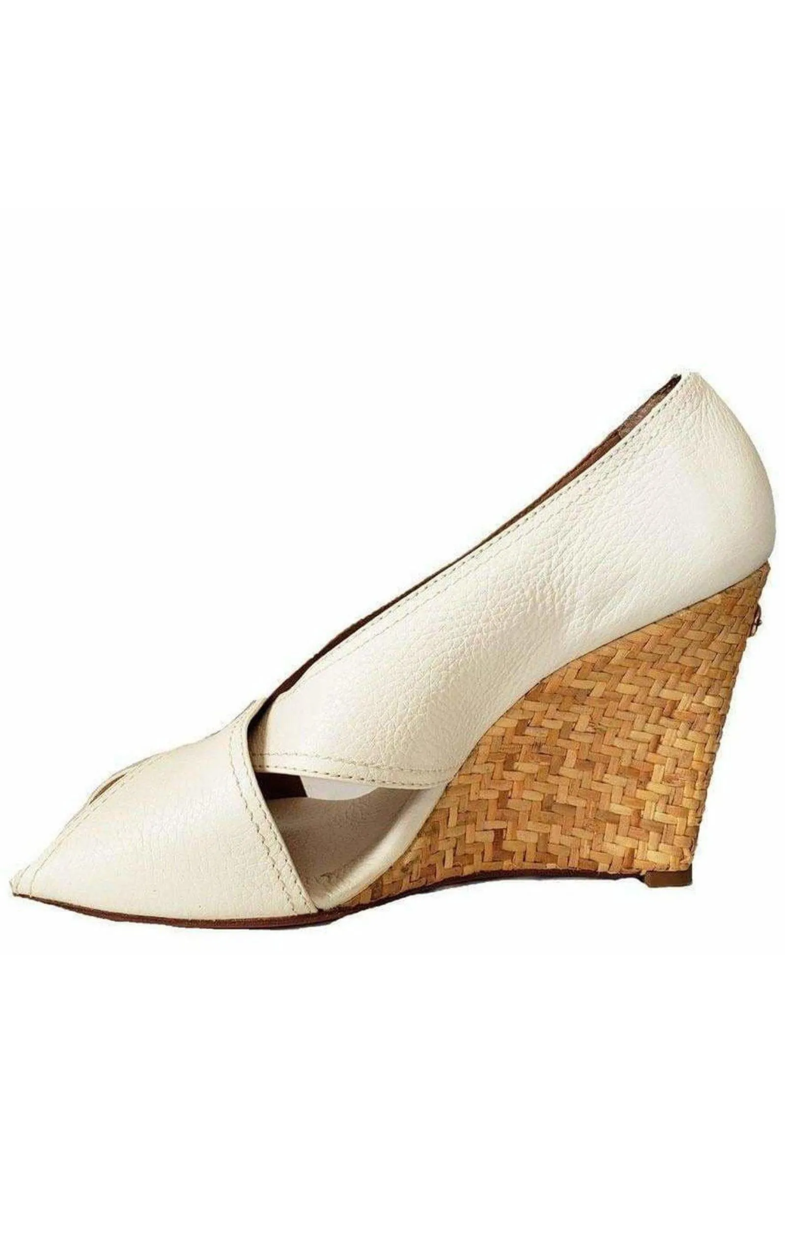 Raisa White Leather Wedge Sandal sold by Runaway Catalog product image thumbnail 2