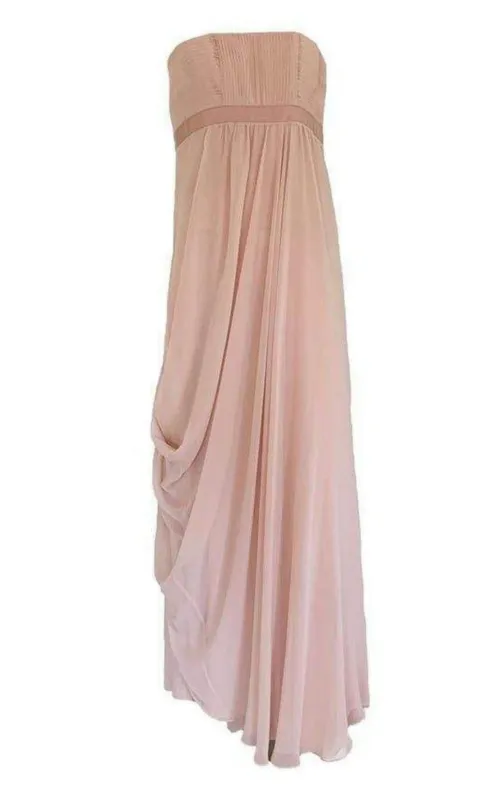Cascade Bare Pink Strapless Gown made by BCBGMaxAzria