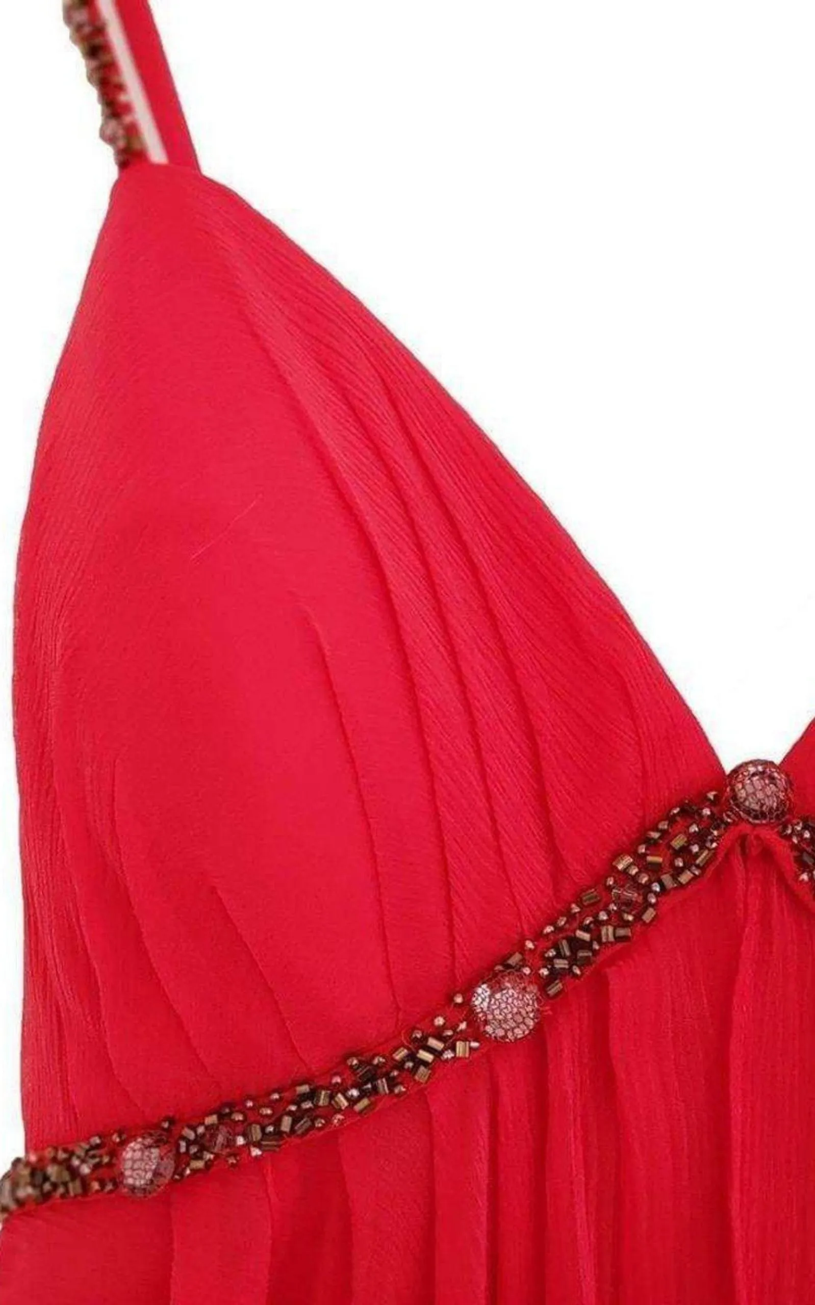 New Red Silk Asymmetrical Embellished Dress sold by Runaway Catalog product image thumbnail 3