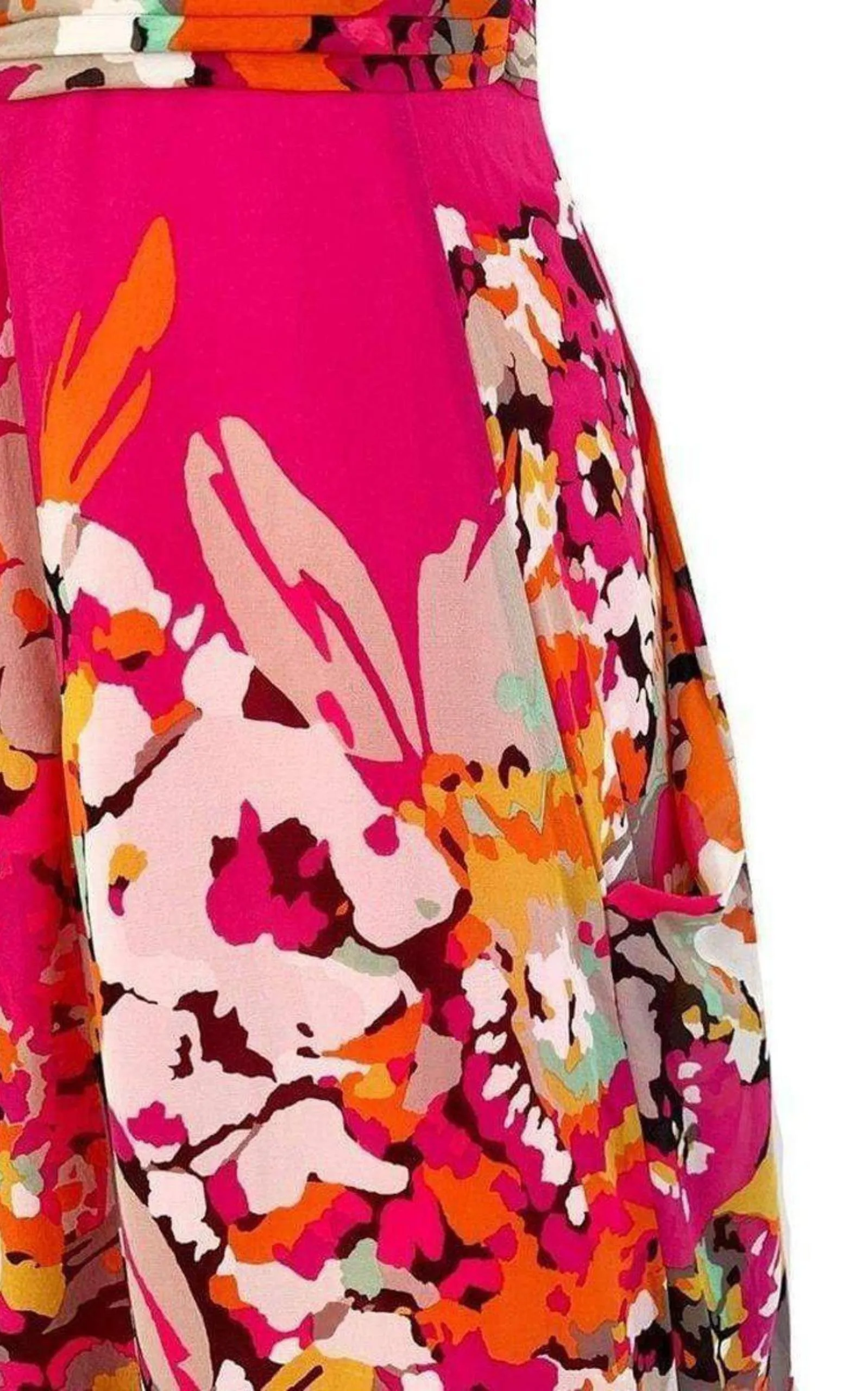 Printed Silk V-Neck Maxi Dress sold by Runaway Catalog product image thumbnail 3