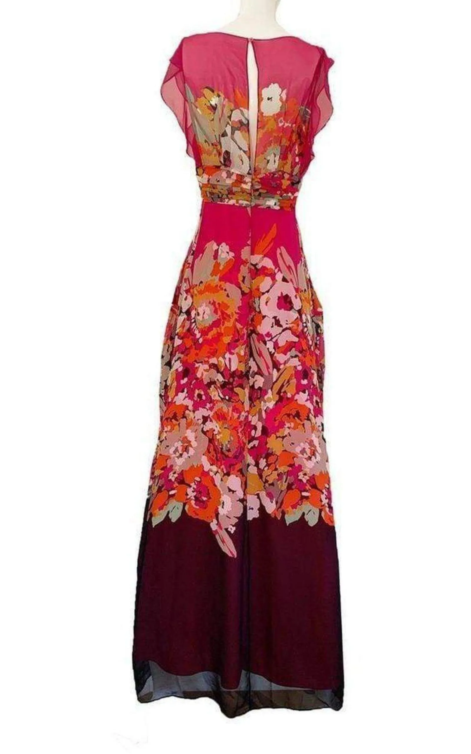 Printed Silk V-Neck Maxi Dress sold by Runaway Catalog product image thumbnail 2