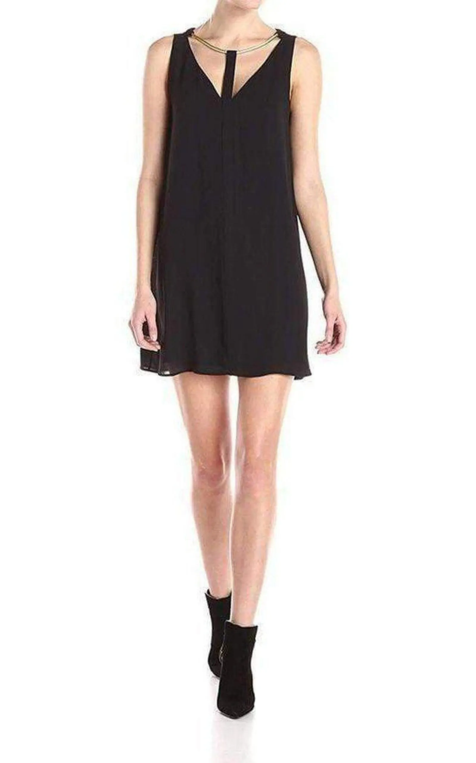Viviene V-Neck with Rope Trim Dress sold by Runaway Catalog