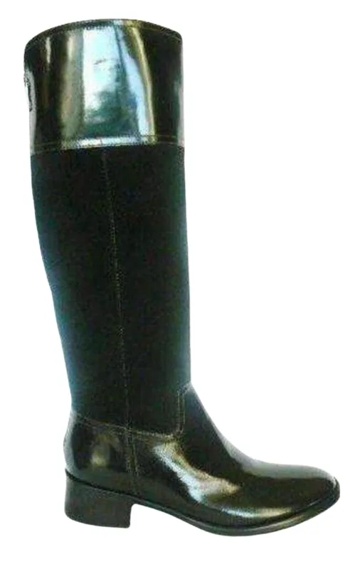 Black Leather Knee High Lorraine Boots sold by Runaway Catalog