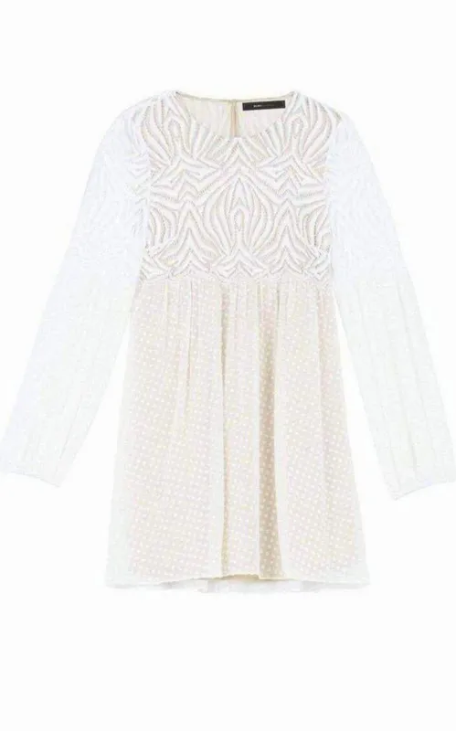 Kitra Lace Peasant Dress made by BCBGMaxAzria