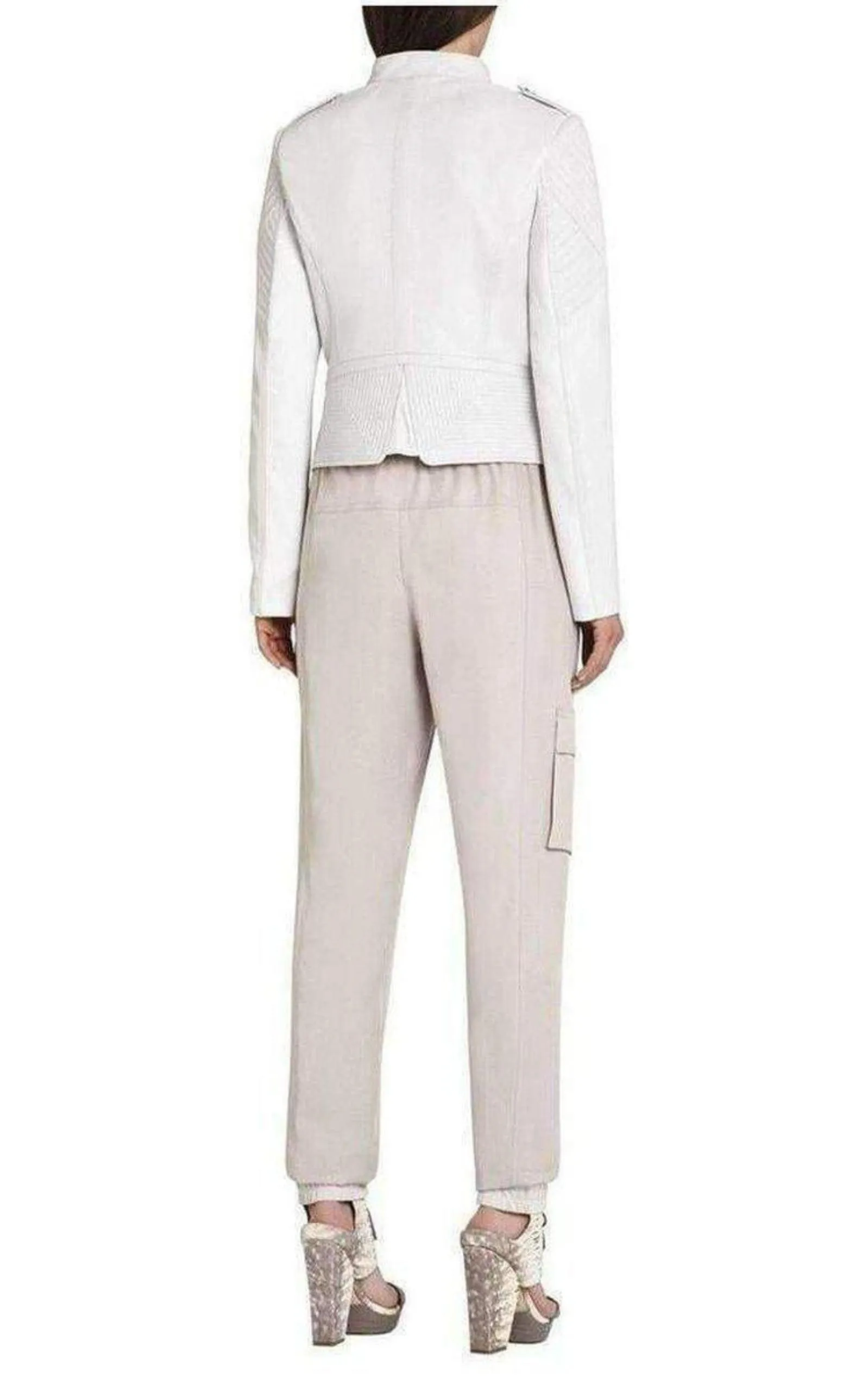 Jennifer Leather Asymmetrical Zipper Moto Jacket sold by Runaway Catalog product image thumbnail 2