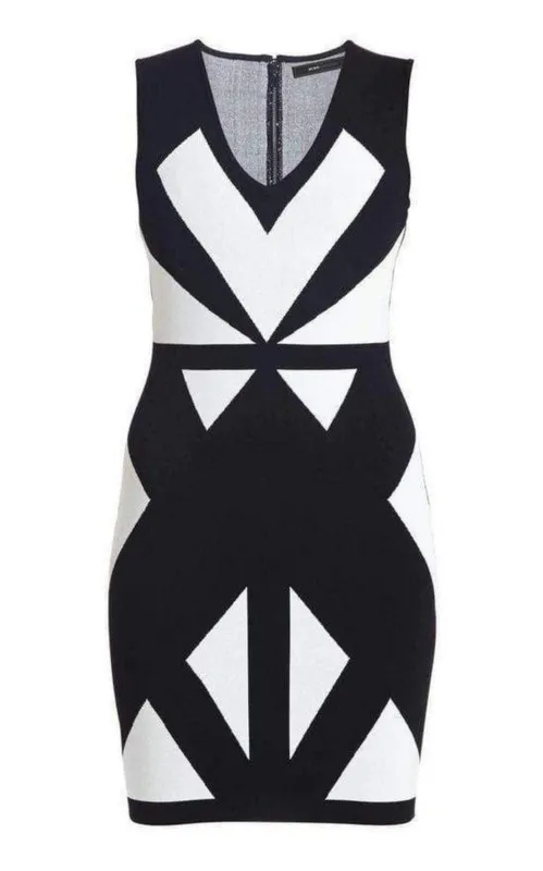 Evinna Geometric Jacquard Dress sold by Runaway Catalog
