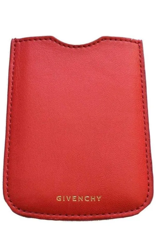 Givenchy Red Leather Phone or Credit Card Case sold by Runaway Catalog