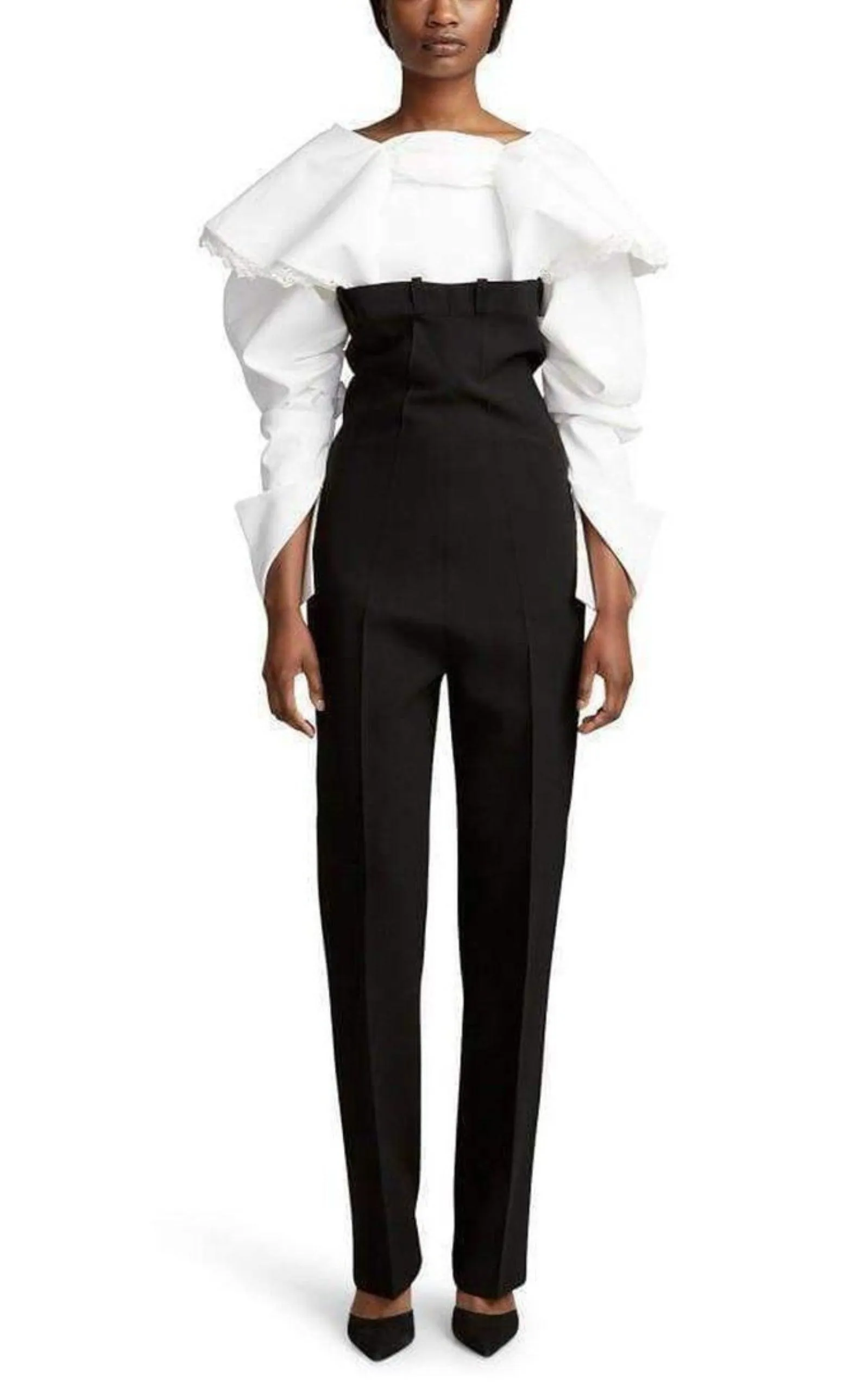 Le Pantalon Straight High Rise Wool Trousers Pants sold by Runaway Catalog