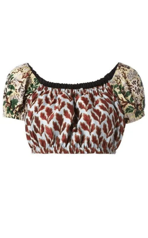 Leaves Print Cropped Top sold by Runaway Catalog