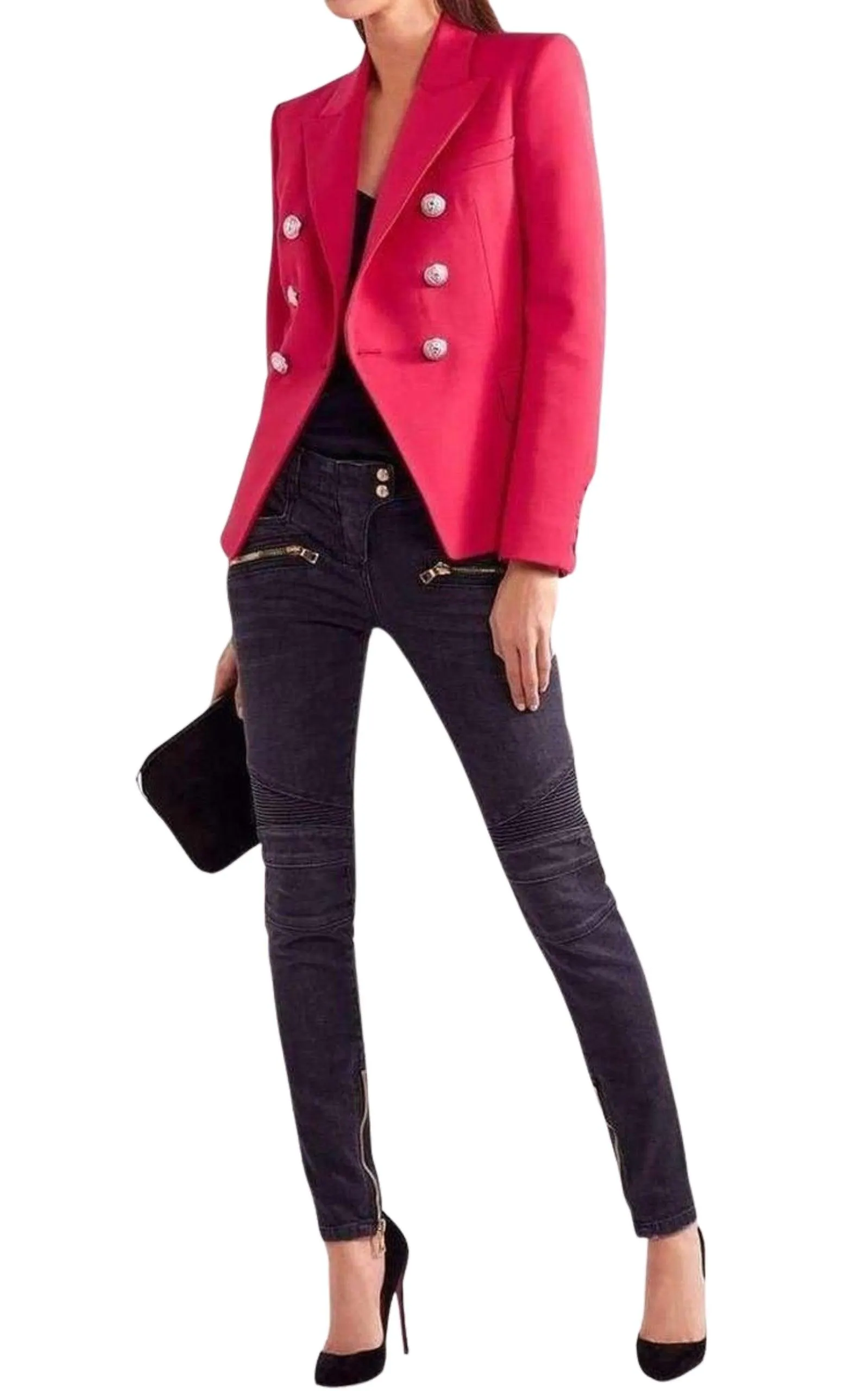 Double Breasted Red Wool Blazer sold by Runaway Catalog product image thumbnail 2