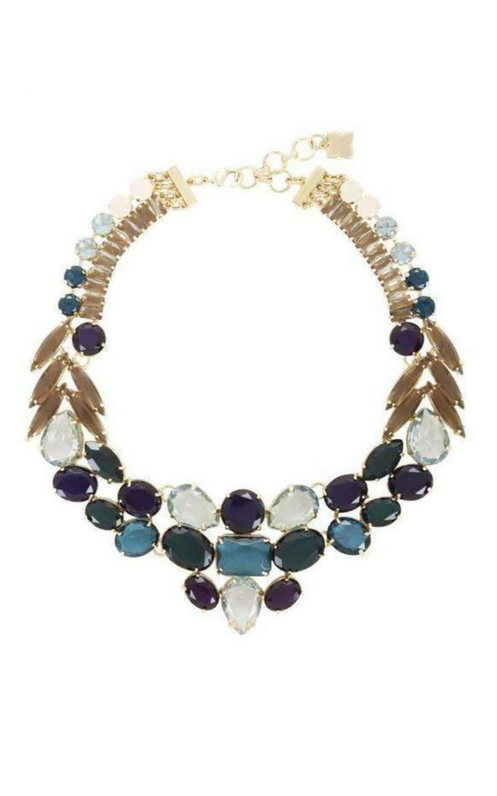 Multi Color Stone Statement Necklace sold by Runaway Catalog