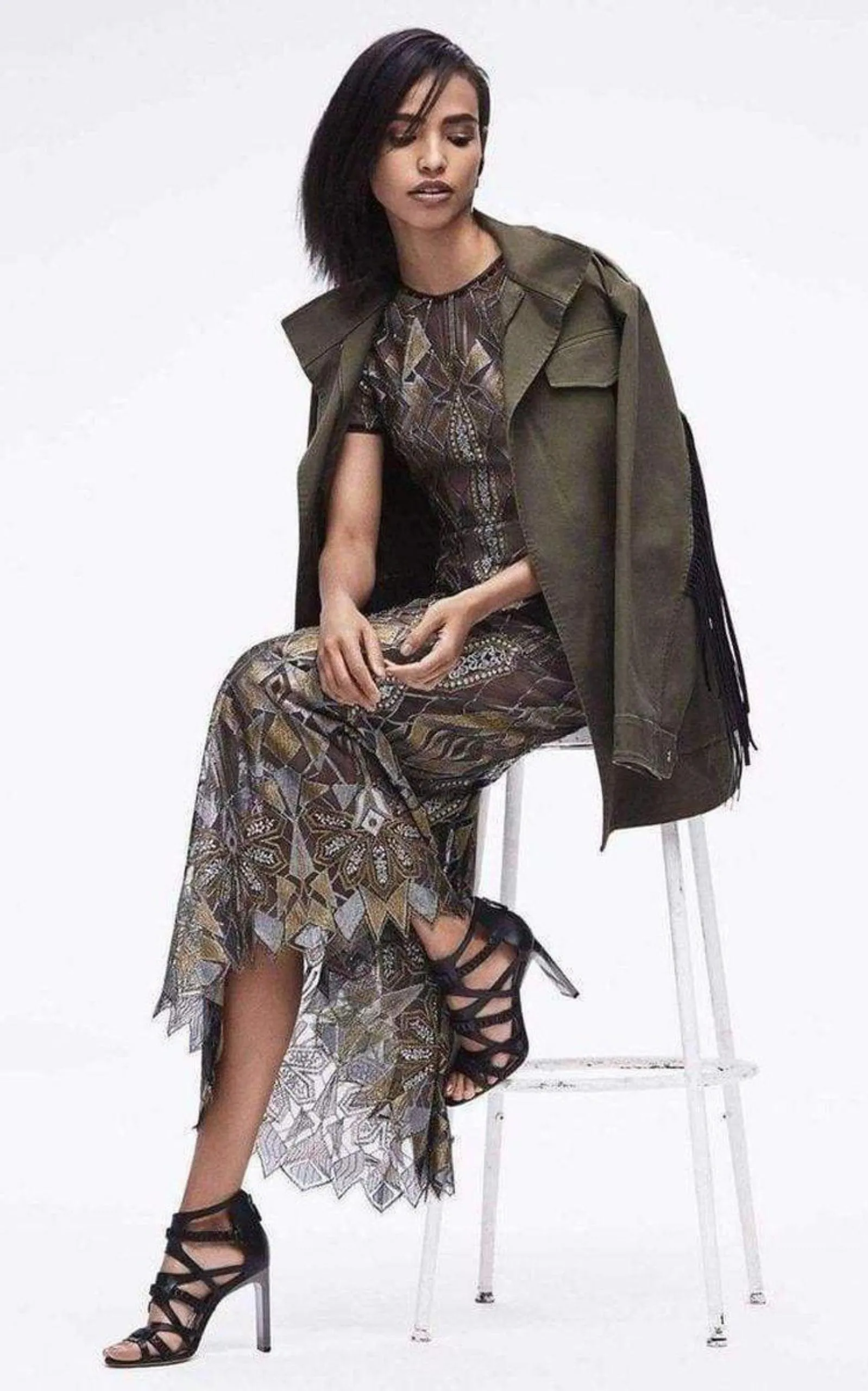 Taliah Metallic Geometric Lace Gown sold by Runaway Catalog product image thumbnail 4