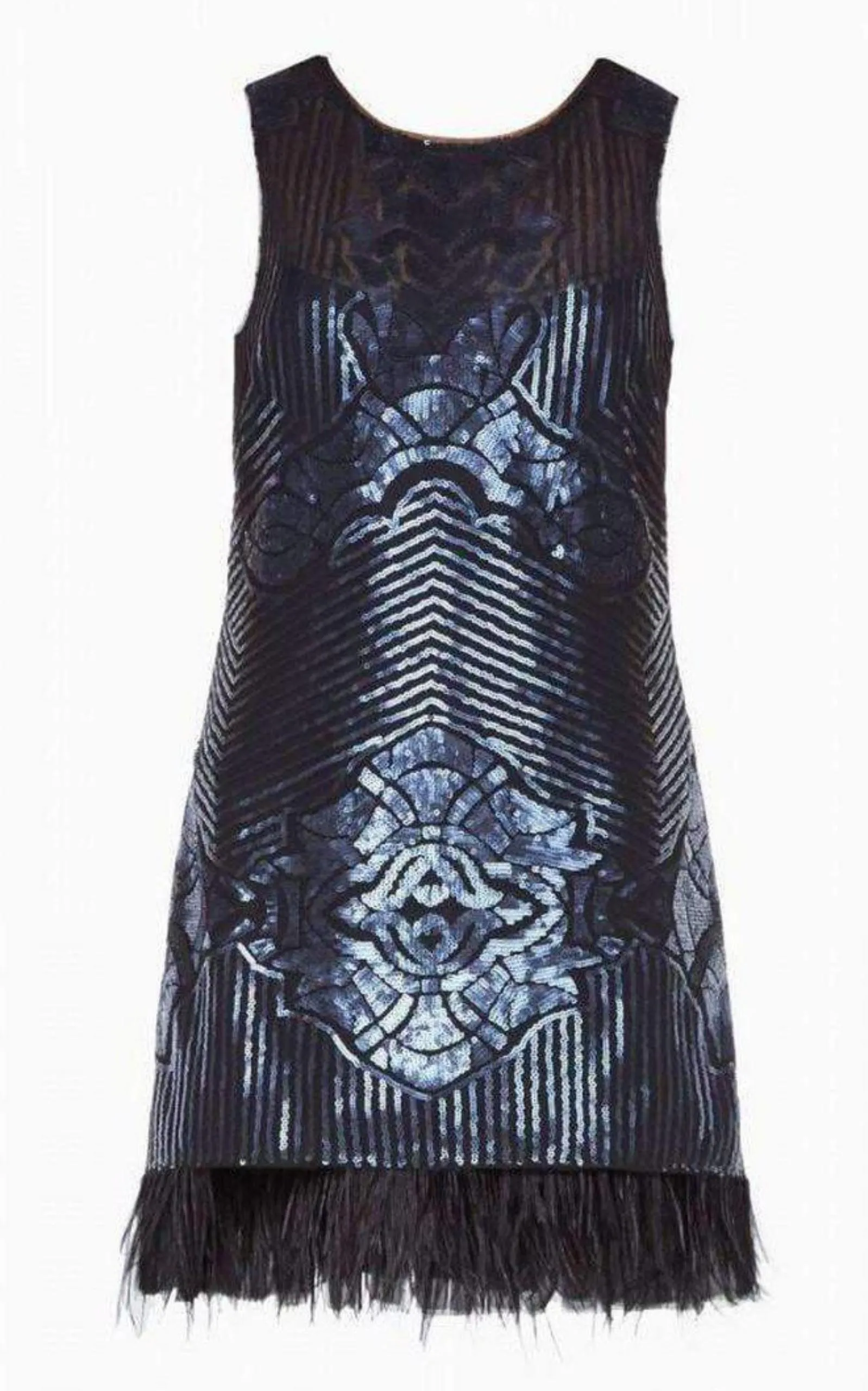 Caterina Sequin Feather Dress sold by Runaway Catalog
