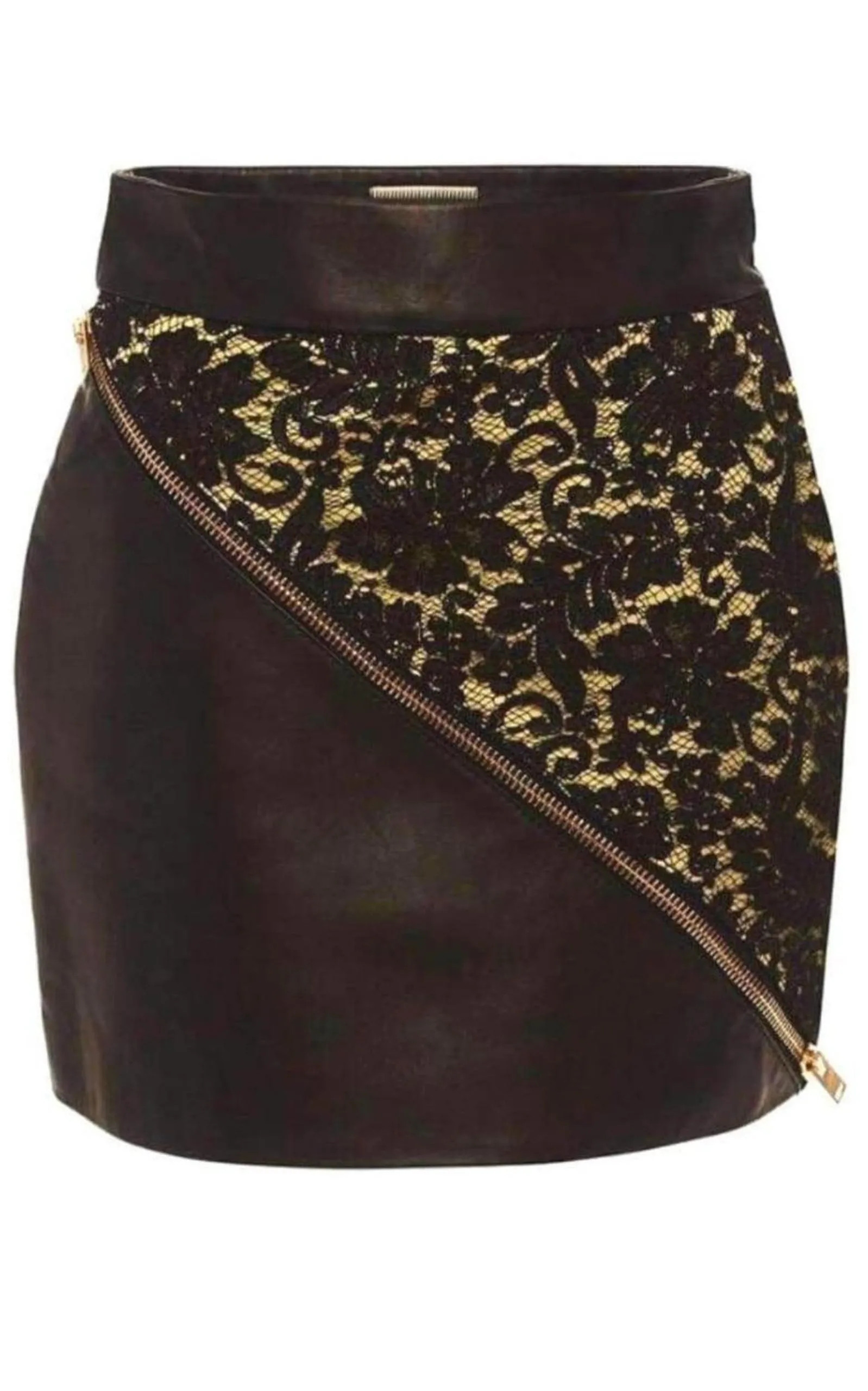 Leather and Lace Mini Skirt sold by Runaway Catalog