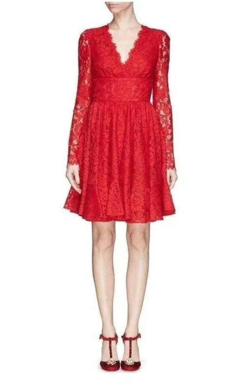 Floral-lace Flounce Dress sold by Runaway Catalog