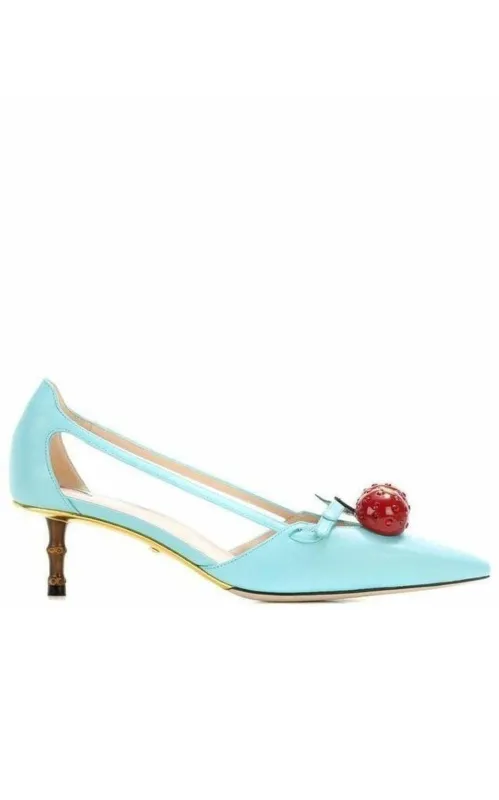 Unia Aqua Cherry Leather Slingback sold by Runaway Catalog
