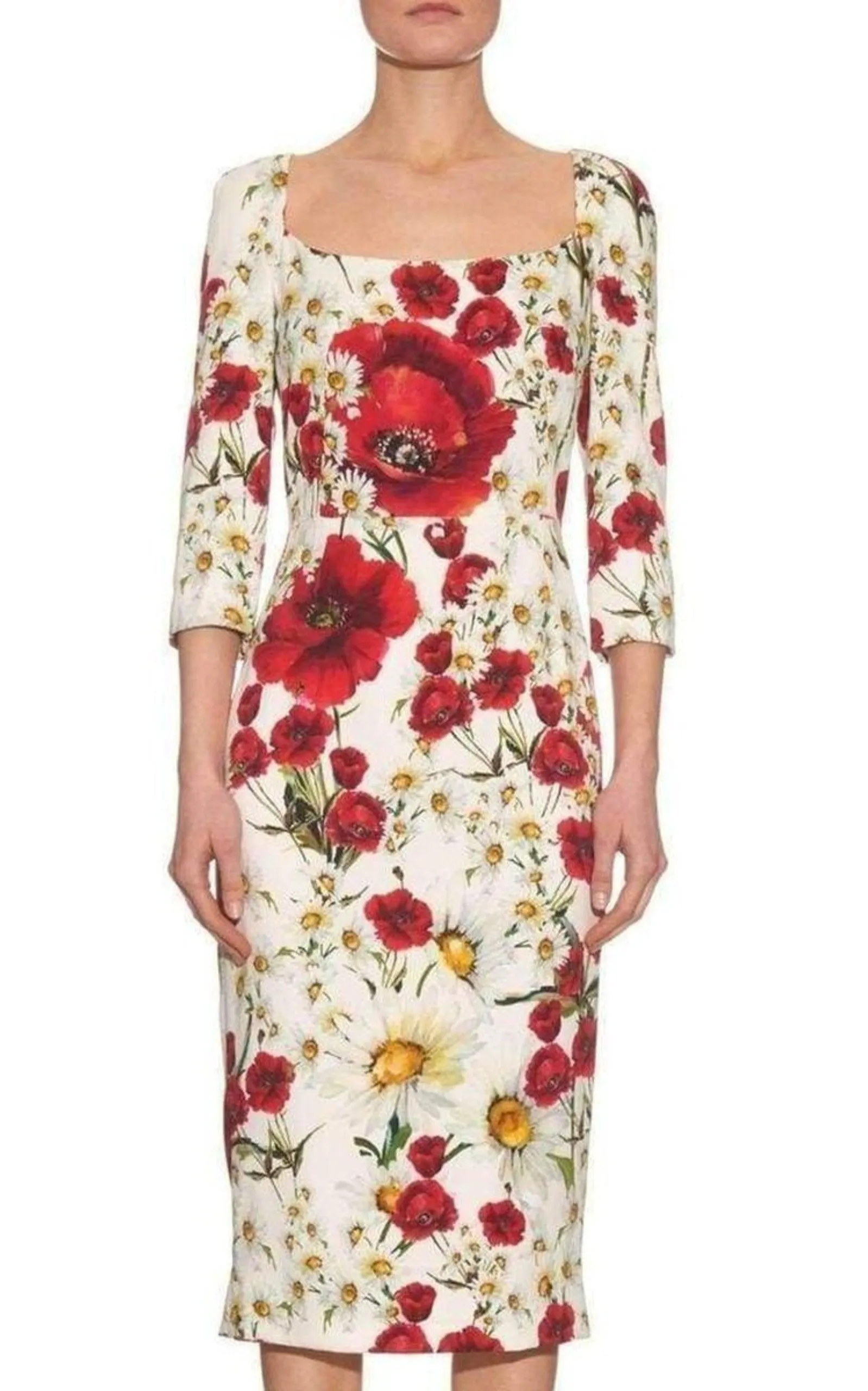 Daisy and Poppy Print Silk Blend Dress sold by Runaway Catalog product image thumbnail 3