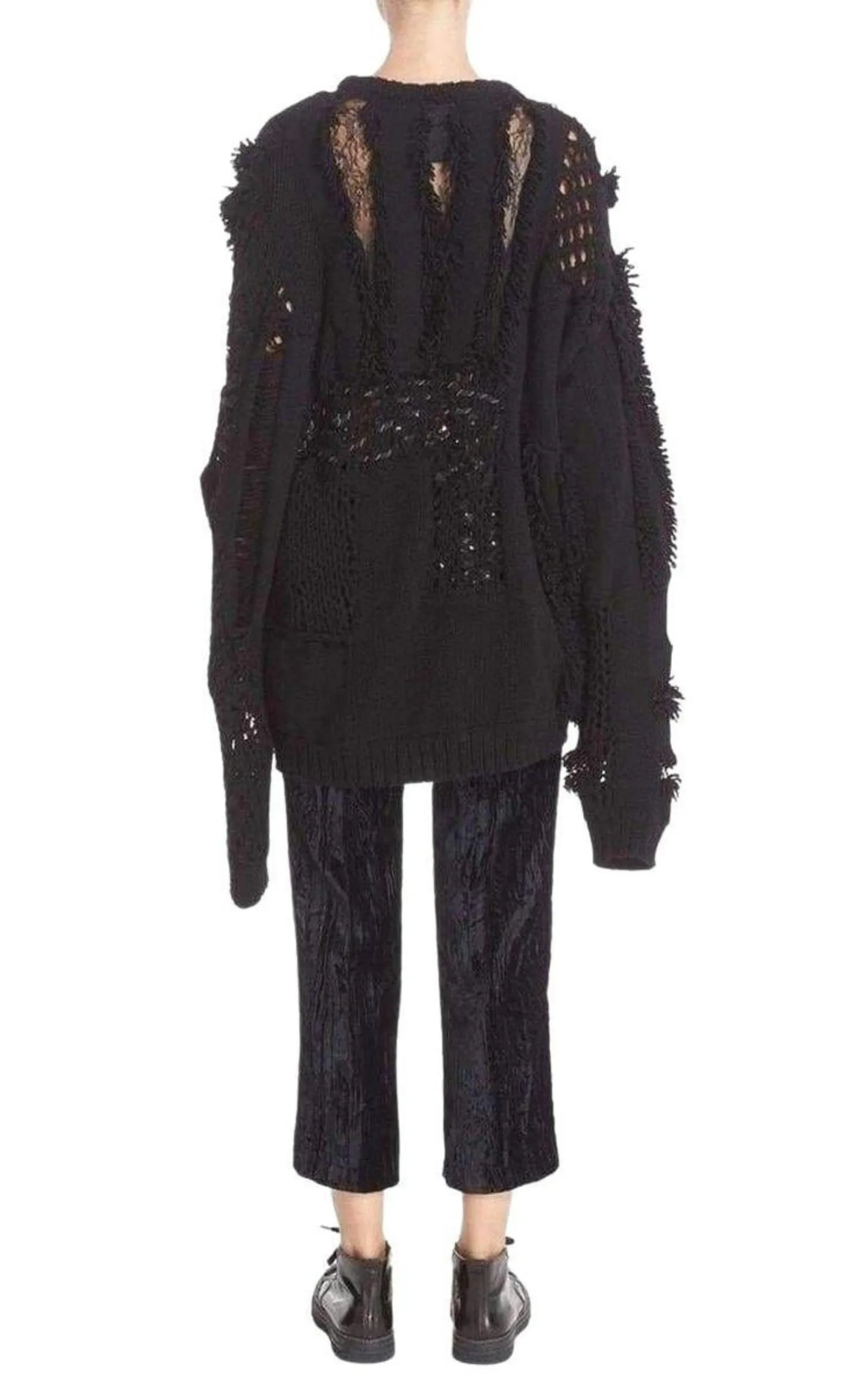 Koché Embellished Open Knit Wool Blend Sweater sold by Runaway Catalog product image thumbnail 5